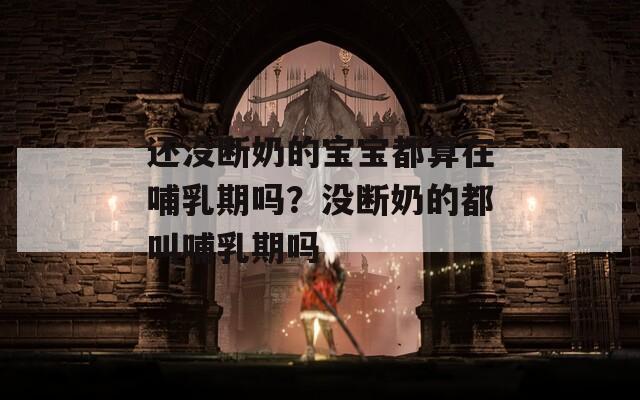 还没断奶的宝宝都算在哺乳期吗？没断奶的都叫哺乳期吗